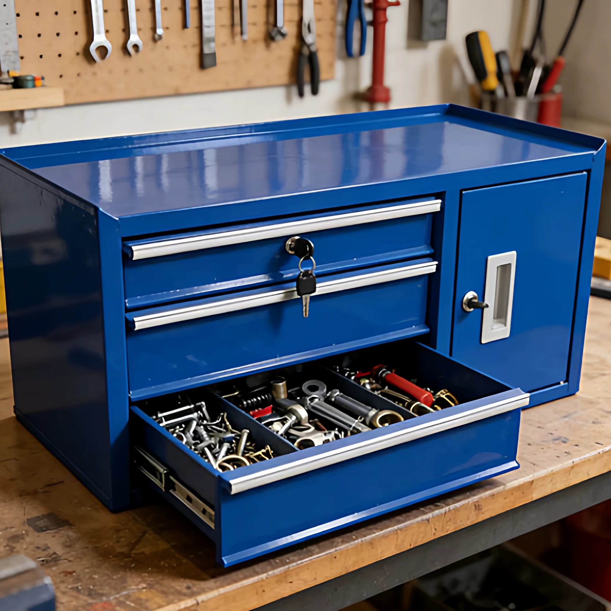Tools Use In Workshop - Multi-purpose Iron Desktop Tool Cabinet Metal