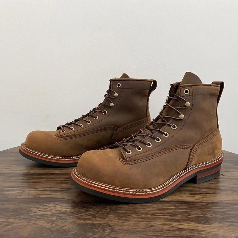 Tools Work - Vintage British Men Ankle Boots Handmade