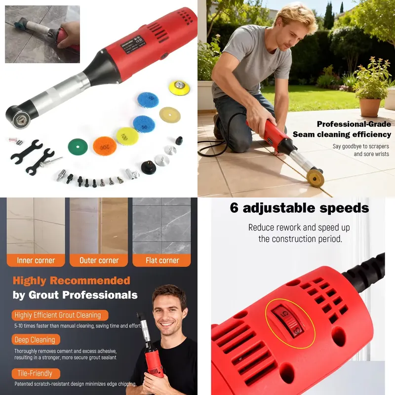 Tools Work - Tile Seam Cleaner Tool Electric Angle