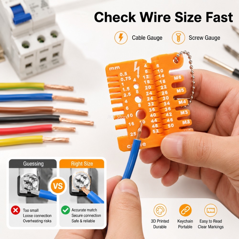 Double Sided Wire Gauge Screw  - Tools Use In Workshop 评论和价格