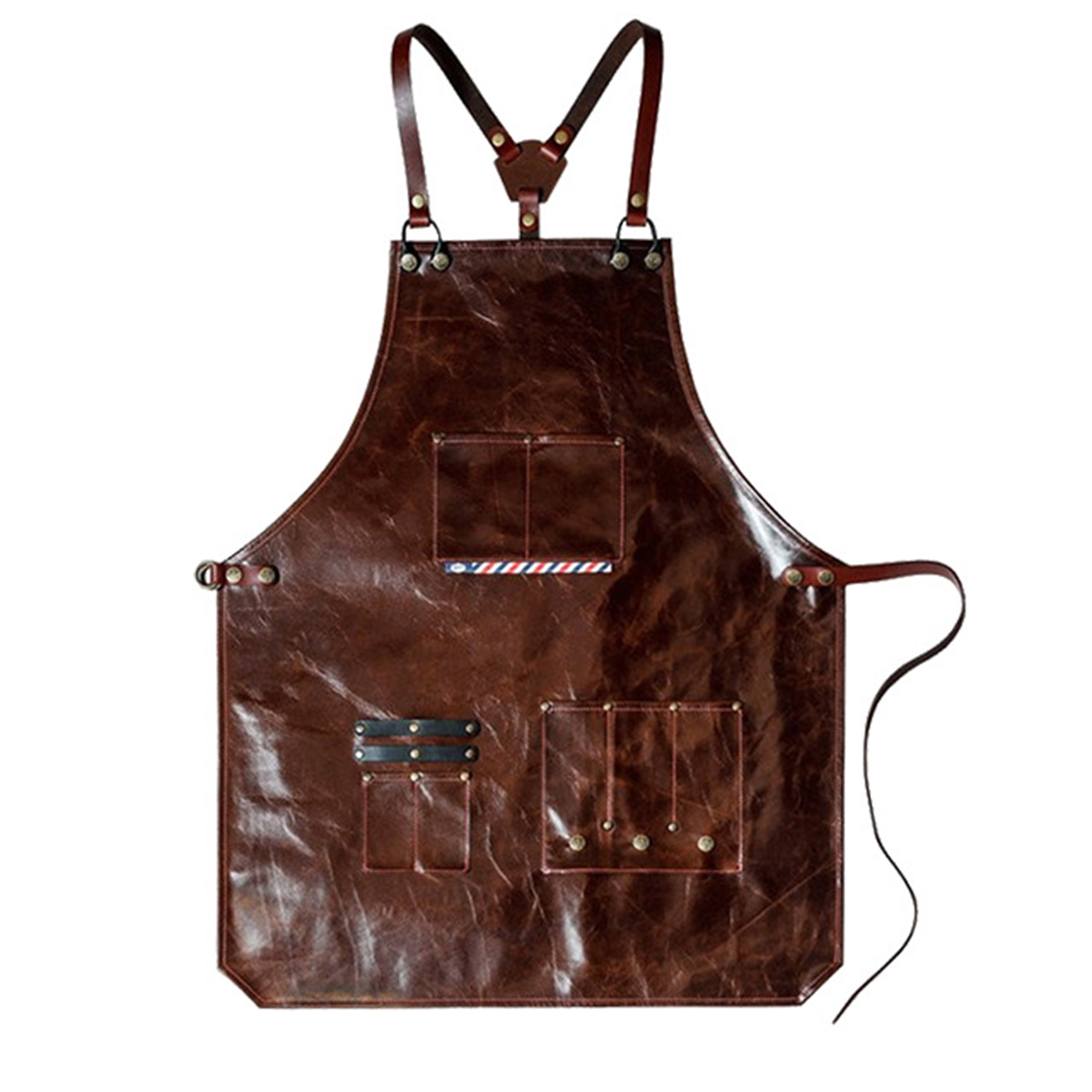 Men's Leather Work Apron with  - Workshop Cleaning Tools 评论和价格