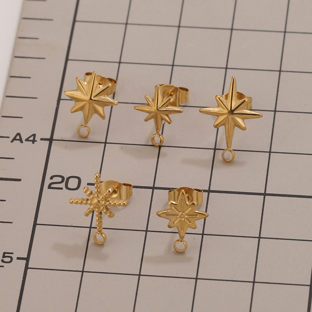 6pcs Stainless Steel Star Earr - Tools Jewelry Making 评论和价格