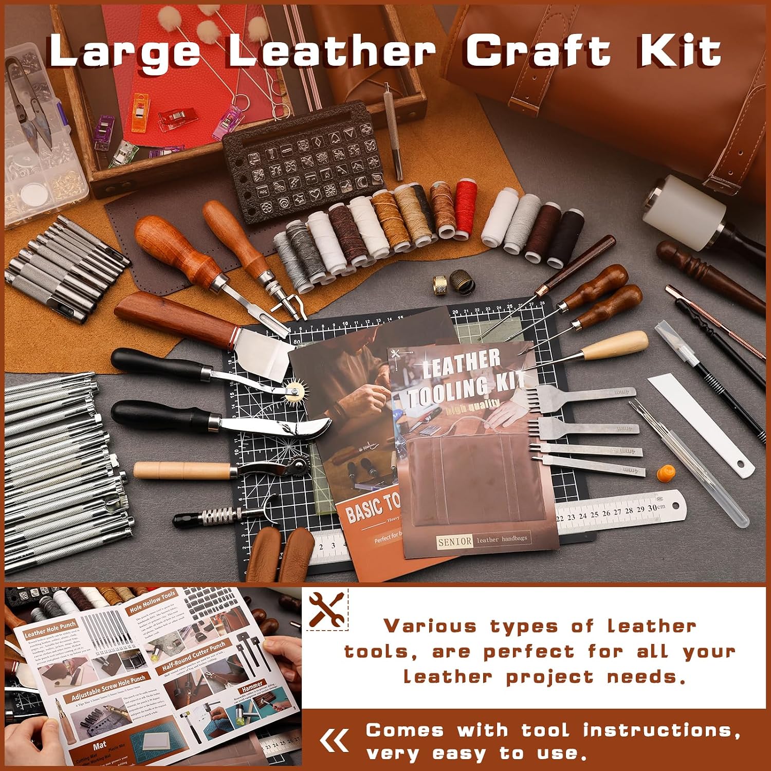 Leather Tooling Kit Leather Cr - Tools Work 评论和价格