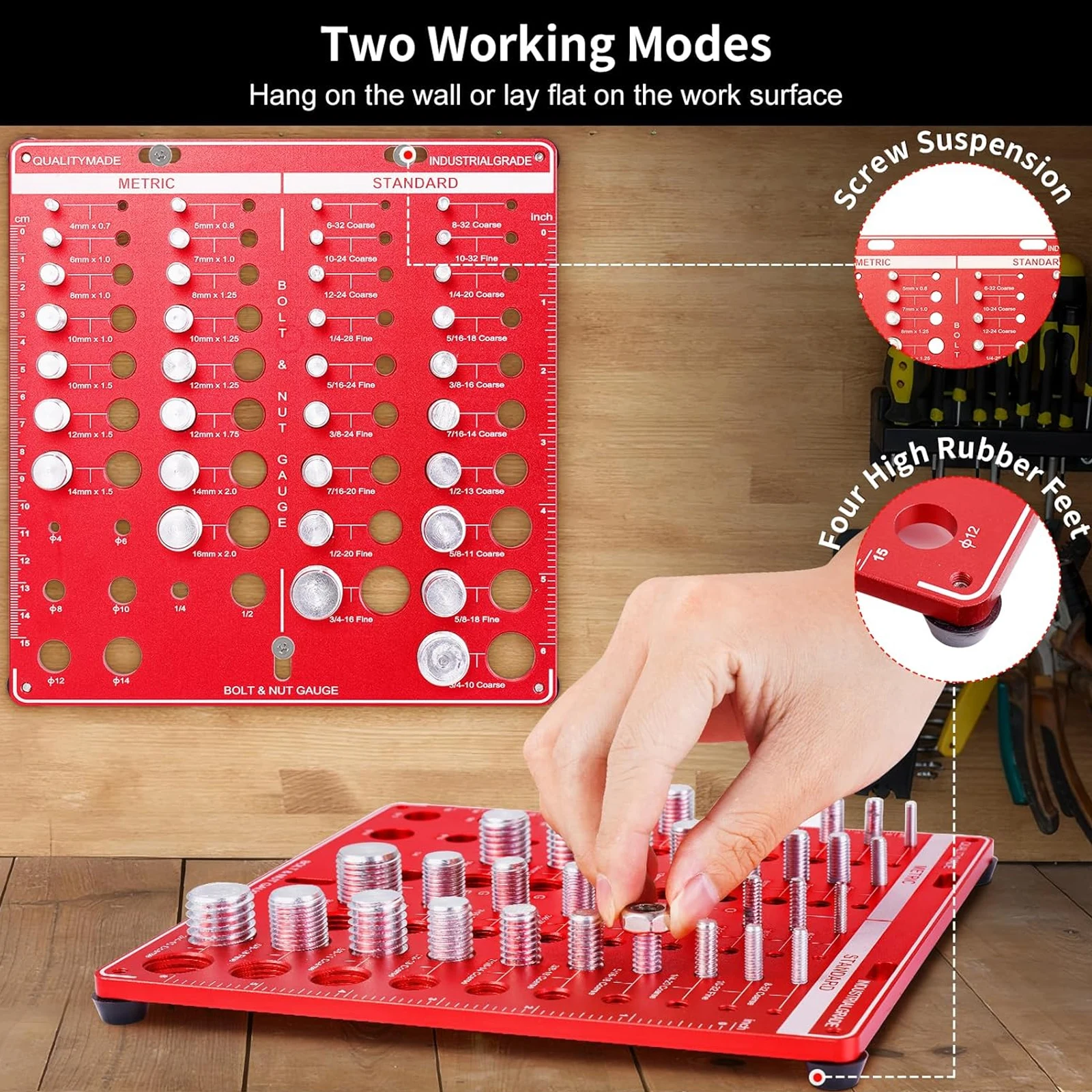 Nut and Bolt Thread Gauge Set  - Tools For Woodworking Workshop 评论和价格